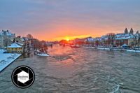 07 Sunrise Winter an der Donau Steinerne Br&uuml;cke